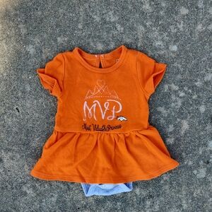 NFL Denver Broncos MVP Dress Onesie 0-3 Months Princess Baby
